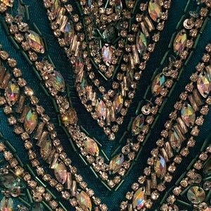 Emerald green 2 piece formal gown